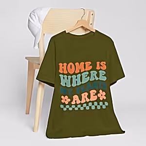 Home is Where My Plants Are, Groovy T-Shirt, Plant Lover Gift, Gardener Shirt - Cambridge Bee