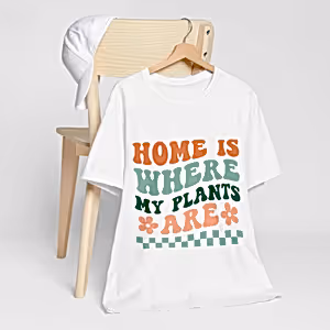 Home is Where My Plants Are, Groovy T-Shirt, Plant Lover Gift, Gardener Shirt - Cambridge Bee